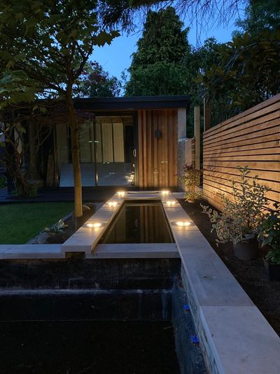 Garden lighting installation in Leek