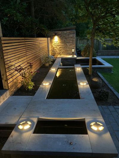 Garden lighting installation in Leek (view 2)